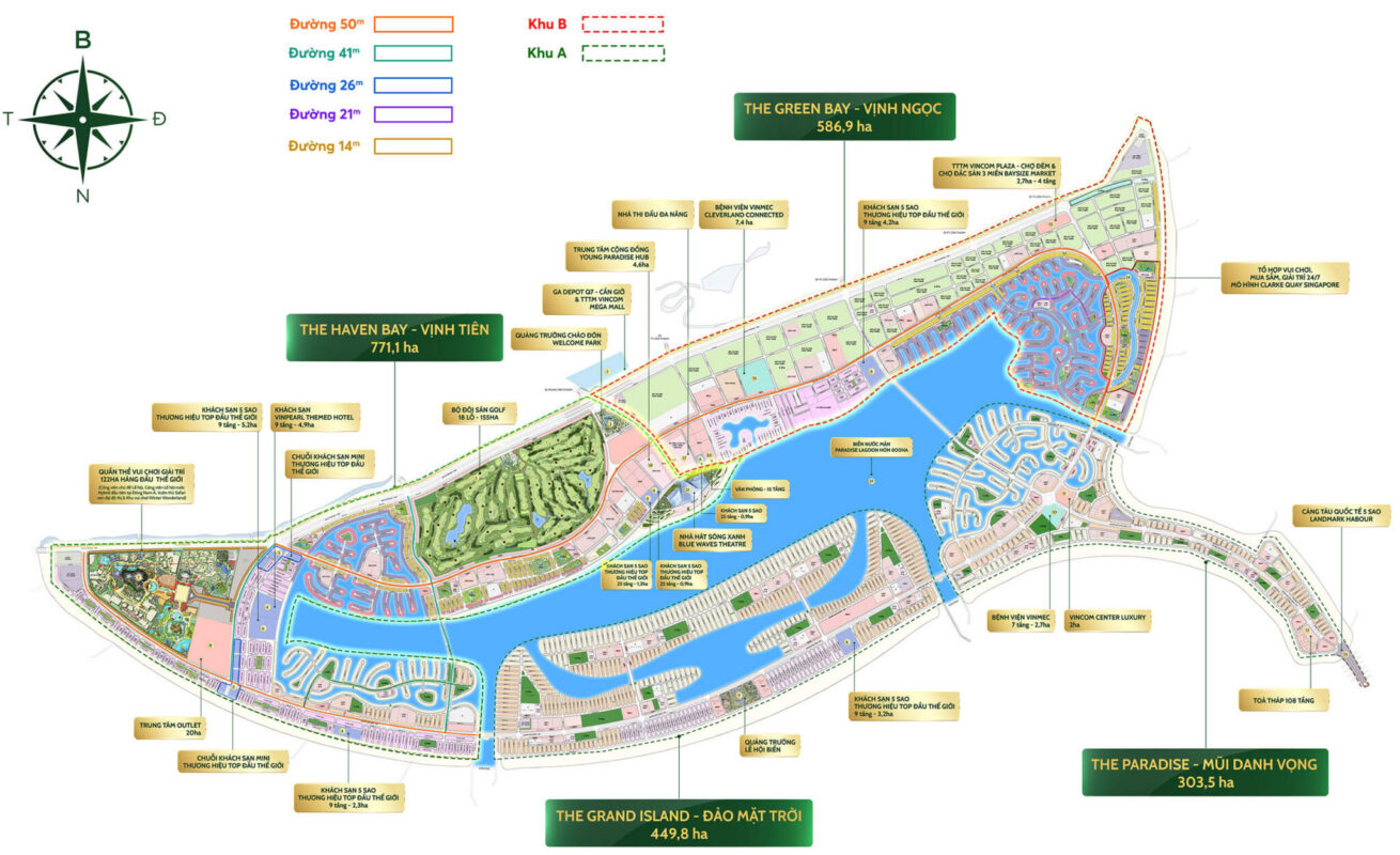 Bản đồ tiện ích Vinhomes Green Paradise Cần Giờ