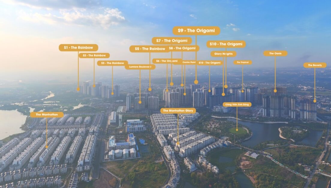 Mặt bằng và các phân khu tại Vinhomes Grand Park