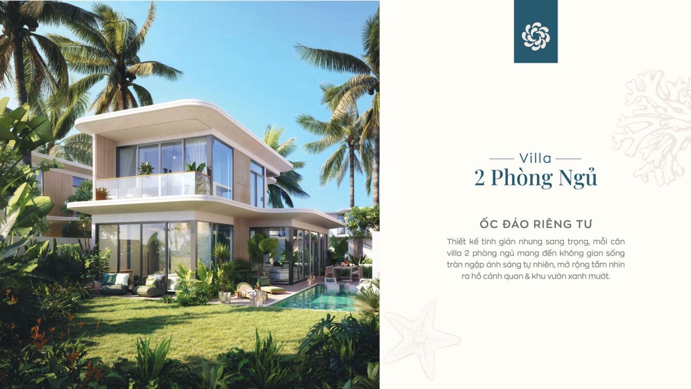 Hình ảnh phối cảnh thiết kế Villa Maia Hồ Tràm 2 phòng ngủ