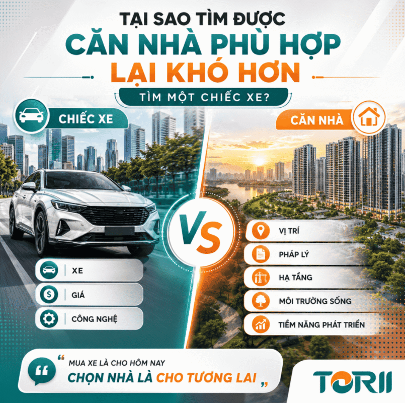 Tại sao tìm được căn nhà phù hợp lại khó hơn tìm một chiếc xe?