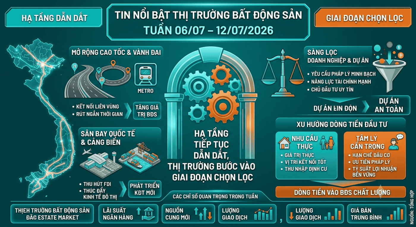 Tin nổi bật thị trường bất động sản tuần 06/07 – 12/07/2026